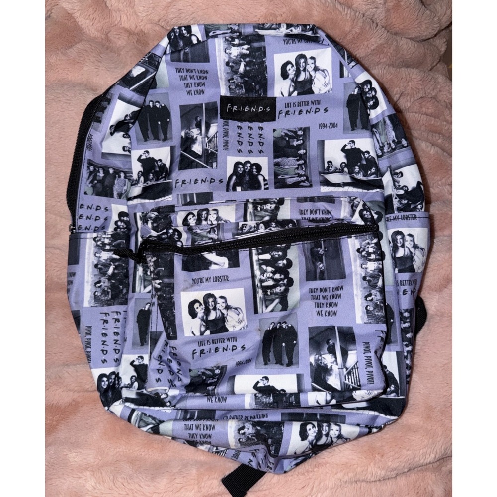 Friends TV Show Backpack Unisex Large Purple Photo Print Very Good Condition